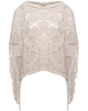 Antonelli Brionia Fringed Knit Sweater - White
