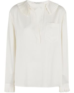 Philosophy Di Lorenzo Serafini Ivory Ruffled Blouse - White