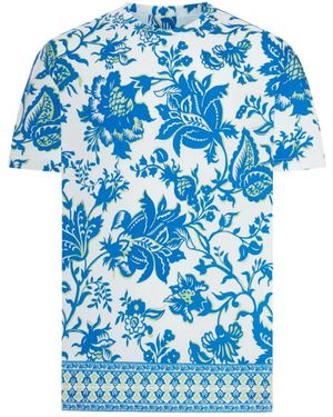 Etro Soho Floral-Print T-Shirt - Blue