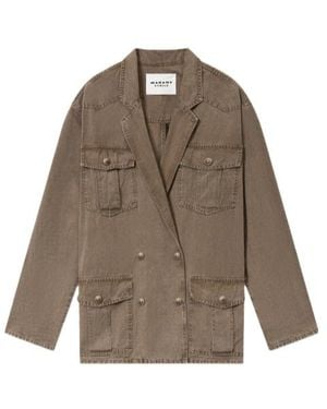 Isabel Marant Isabel Marant Étoile Nevala Double Breasted Jacket - Brown