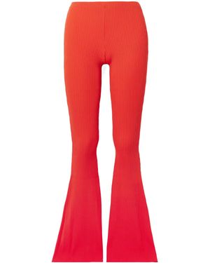 Stella McCartney Ribbed Knit Flared Casual Pants
