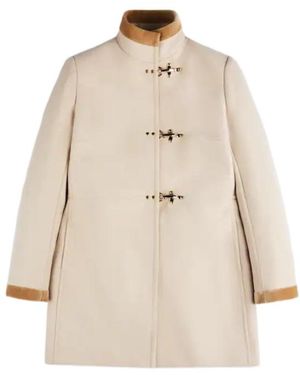 Fay Virginia Wool Blend Coat - Natural
