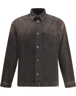 7 For All Mankind Denim Shirt Jacket - Grey