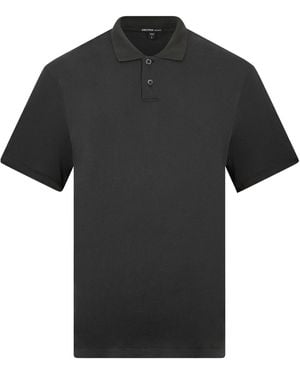 James Perse Luxe Lotus Jersey Polo Shirt - Black
