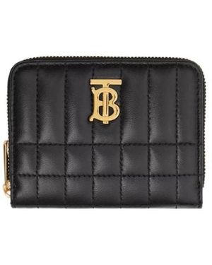 Burberry Lola Quilted Zip-Around Wallet - Black