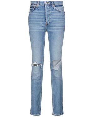 RE/DONE 80S High-Rise Slim Jeans - Blue