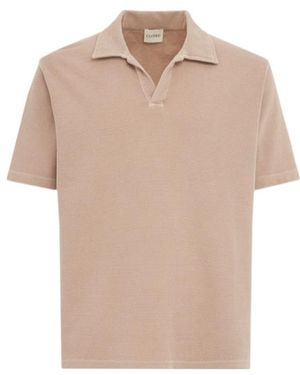 Closed Short Sleeve Cotton Polo Shirt - Natural