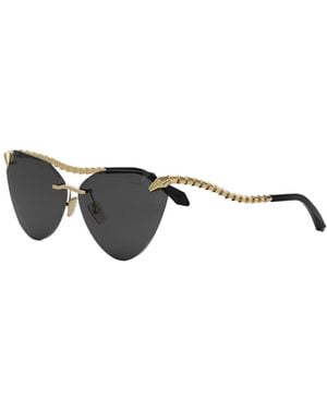 BVLGARI Bulgari Cat-Eye Frame Sunglasses - Metallic