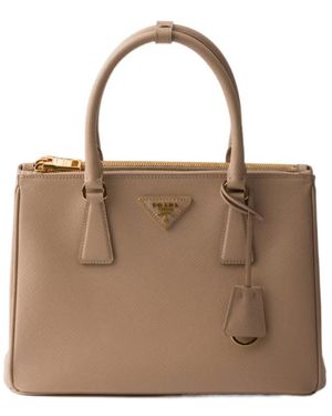 Prada Galleria Medium Saffiano Leather Bag - Brown