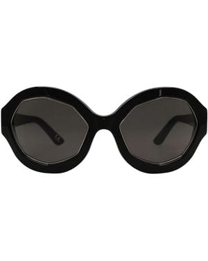Marni Solid-Colored Geometric Sunglasses - Black