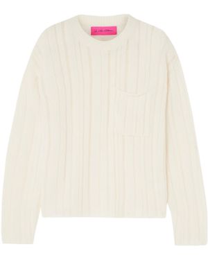 The Elder Statesman Ribbed Cashmere And Cotton-Blend Jumper - White