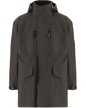 and wander Hooded Zip-Pocket Coat - Gray