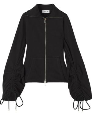 Lanvin Cotton Fleece Adn Cashmere Jacket - Black