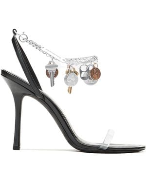 Alexander Wang 105Mm Ariana Chain-Embellished Heeled Sandals - White