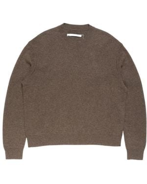 Acne Studios Ribbed Crew Neck Knitted Sweater - Brown