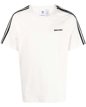 Adidas by Wales Bonner Adidas By Wales Bonner Logo Detailed Crewneck T-Shirt - White