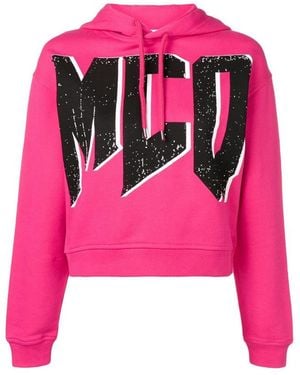 McQ Mcq Logo Printed Hoodie - Pink