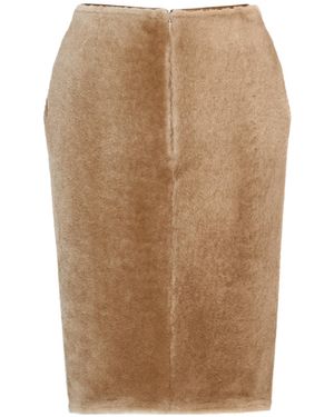 Saint Laurent Pencil Skirt - Natural