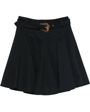 Versace Jeans Couture Couture Pleated Belted Skirt - Black
