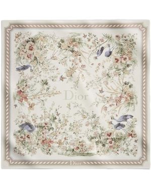 Dior Iviera Square Scarf - White