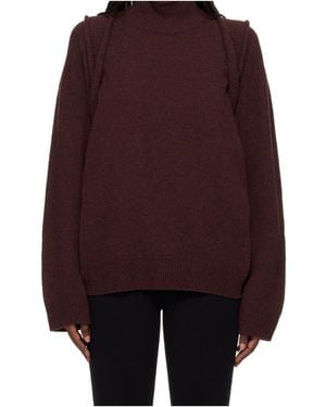 Issey Miyake Backpack Turtleneck Jumper - Purple