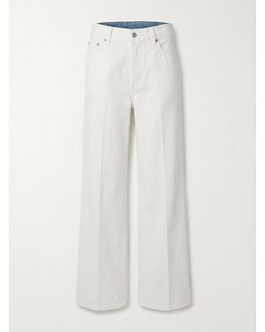 Gucci Cropped Flared Denim Trousers - White