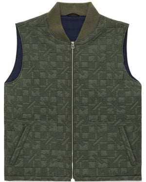 KENZO 'Gram' Quilted Gilet - Green