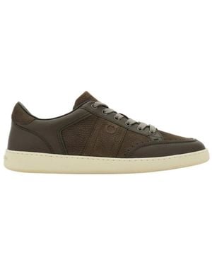 Ferragamo Low-Top Trainer With Signature - Green