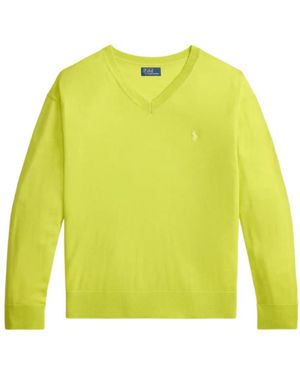 Polo Ralph Lauren Embroidered Merino Wool Jumper - Yellow