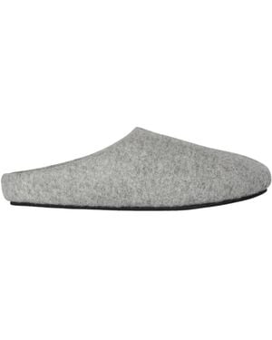 The Row Hugo Wool Cashmere Muller Shoes - Gray