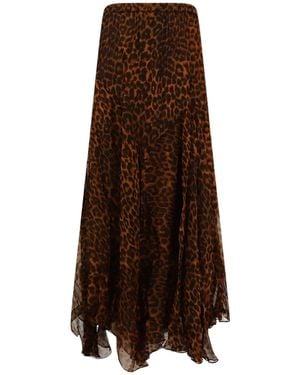 Mes Demoiselles Elastic-Waist Skirt - Brown
