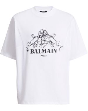 Balmain Graphic Logo T-Shirt - White