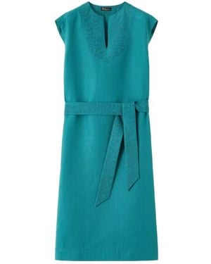 Loro Piana Anthea Embroidered Dress - Blue