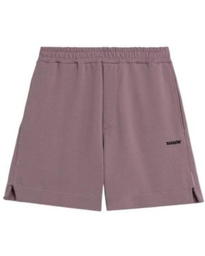 Barrow Logo Elastic-Waist Shorts - Purple