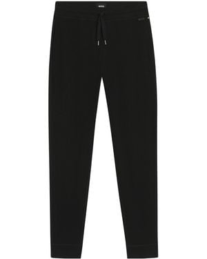 BOSS Verticalribbed Knit Jogger Pants - Black