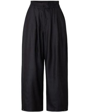Soeur Elastic Waist Casual Trousers - Black