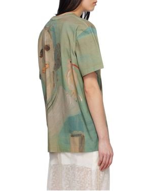 Simone Rocha 'Lady With A Bird' T-Shirt - Green