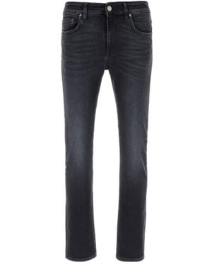 Pt Pantaloni Faded-Effect Slim-Fit Jeans - Blue