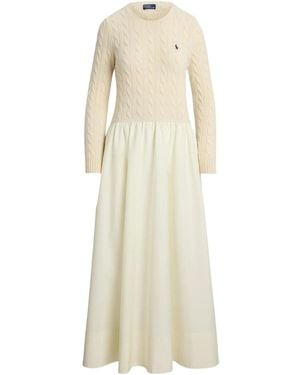 Ralph Lauren Cable-Knit Maxi Dress - Natural