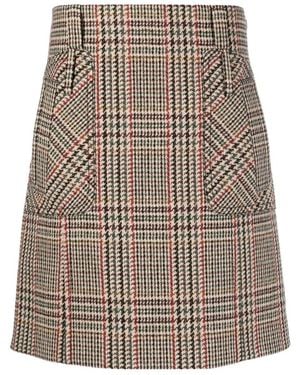 Miu Miu Plaid Skirt - Natural