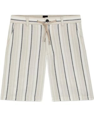 BOSS Vertical Striped Shorts - Metallic