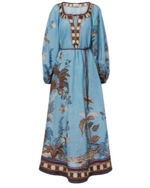 ALÉMAIS Georgie Printed Beach Dress - Blue