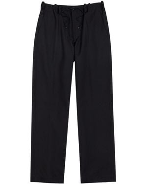 Dries Van Noten Straight-Leg Casual Pants - Blue