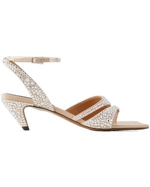 Stella McCartney Rhinestone-Embellished Sandals - White