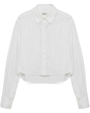 Jonathan Simkhai Renata Cropped Shirt - White