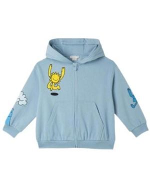 Stella McCartney All-Over Print Cotton Hoodie - Blue