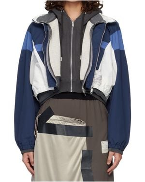 Maison Mihara Yasuhiro Paneled Layered-Effect Jacket - Blue