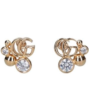 Gucci Gg Embellished Earrings - Metallic