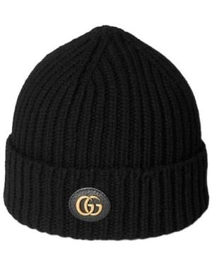 Gucci Double G Knitted Beanie - Black