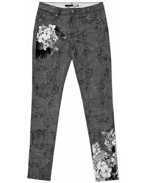 Sportmax Flower Printed Jeans - Grey
